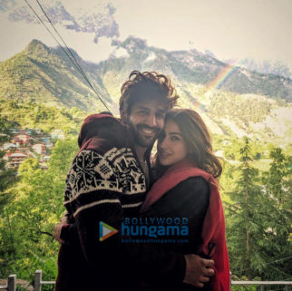 on the sets of the movie Love Aaj Kal