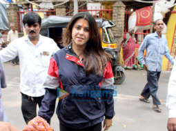 Photos: Ekta Kapoor and Jeetendra spotted at the Shani Mandir in Juhu