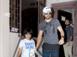 Photos: Emraan Hashmi spotted with his son at Shankar Mahadevan’s dubbing studio