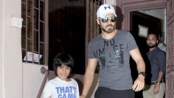Photos: Emraan Hashmi spotted with his son at Shankar Mahadevan’s dubbing studio