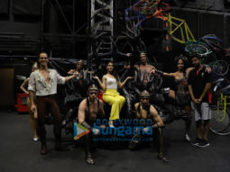 Photos: Fatima Sana Shaikh snapped interacting with artists from House of Dancing Water