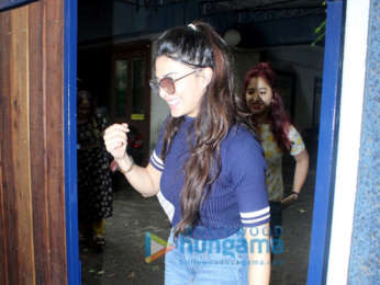Photos: Jacqueline Fernandez spotted at a dubbing studio in Bandra