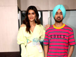Photos: Kriti Sanon and Diljit Dosanjh snapped promoting their film ‘Arjun Patiala’