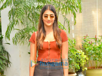 Photos: Pooja Hegde snapped at a dubbing studio in Juhu