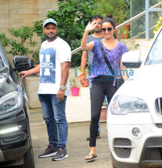 Photos: Shraddha Kapoor, Varun Dhawan and Dharmesh Yelande spotted at a dance class in Andheri