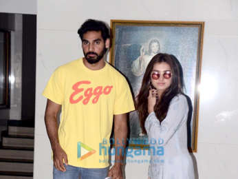 Photos: Tara Sutaria and Ahan Shetty snapped at Milan Luthria's office