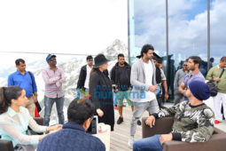 on the sets of the movie Saaho