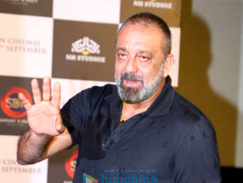 Photos: Sanjay Dutt and Manyata Dutt snapped attending the teaser launch of Prasthanam