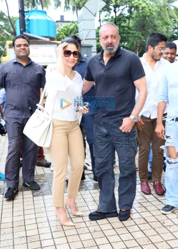 sanjay duttmanyata dutt snapped attending the teaser launch of prasthanam 4