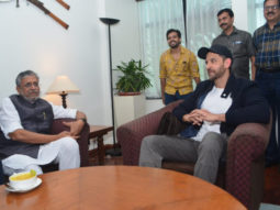 Super 30 team Hrithik Roshan, Anand Kumar, Vikas Bahl meet Deputy Chief Minister Sushil Kumar Modi in Patna