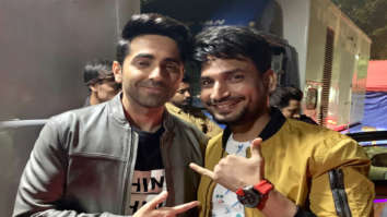 on the sets of the movie Dream Girl