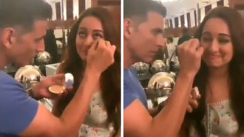 Mission Mangal: This video of Akshay Kumar turning make-up artist for Sonakshi Sinha is hilarious