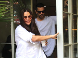 Neha Dhupia & Angad Bedi spotted at sequel restaurant Bandra
