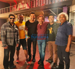 on the sets of the movie Pagalpanti