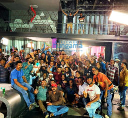 on the sets of the movie Pagalpanti