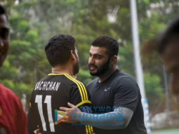Photos: Abhishek Bachchan and Arjun Kapoor snapped during a football match