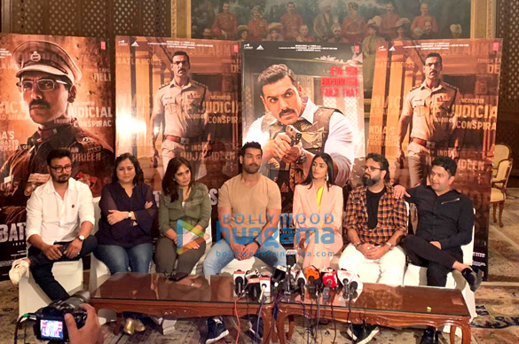 photos john abraham mrunal thakur nikkhil advani and team snapped promoting batla house in delhi 1