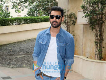 Photos: John Abraham, Mrunal Thakur and Nikhil Advani snapped promoting their film Batla House at Radio City office in Bandra