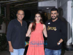 Photos: Kriti Sanon, Arjun Kapoor and Ashutosh Gowariker snapped at a dubbing studio in Juhu