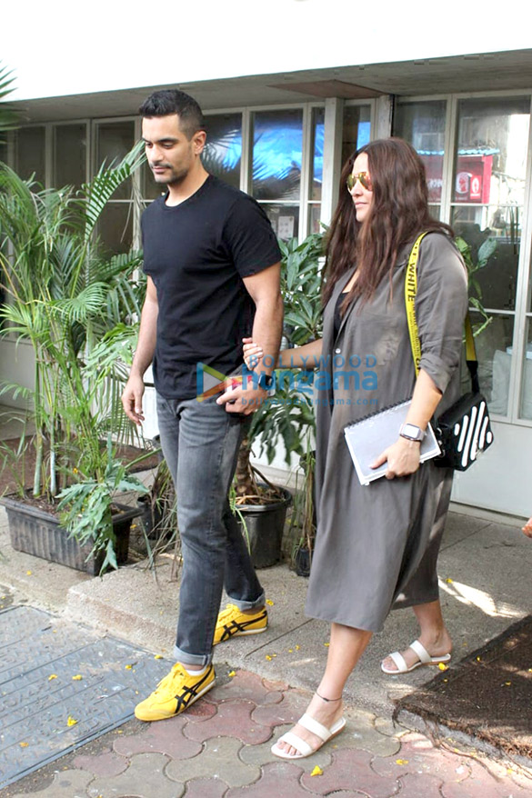 photos neha dhupia and anged bedi spotted at sequel 3