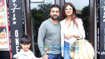 Photos: Shilpa Shetty and Raj Kundra spotted at Bastian in Bandra