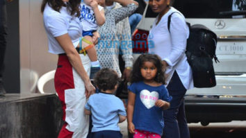 Photos: Sunny Leone snapped with her kids at a playschool