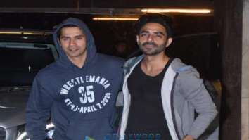 Photos: Varun Dhawan and Aparshakti Khurana spotted at the gym in Juhu