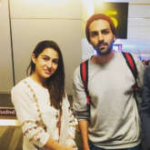 This video Kartik Aaryan hugging Sara Ali Khan while he drops her at Lucknow airport is going viral