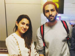 This video Kartik Aaryan hugging Sara Ali Khan while he drops her at Lucknow airport is going viral