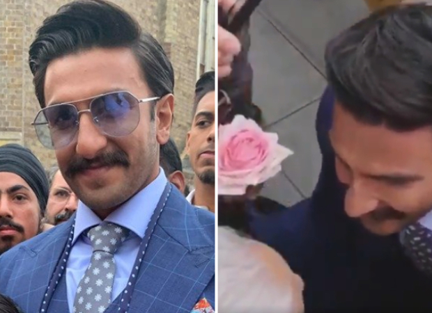 VIDEO: Ranveer Singh receives a rose from an elderly woman at Southall, his response is adorable VIDEO: Ranveer Singh receives a rose from an elderly woman at Southall, his response is adorable