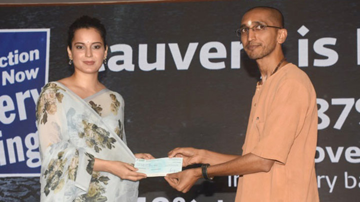 Kangana Ranaut donates Rs. 42 lakhs to Isha Foundation’s Cauvery Calling initiative