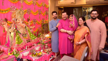 Neil Nitin Mukesh snapped with his family during Ganpati puja at his residence