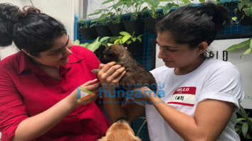 Photos: Anshula Kapoor and Kubbra Sait spotted at World For All Animal Shelter