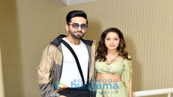 Photos: Ayushmann Khurrana and Nushrat Bharucha snapped during ‘Dream Girl’ promotions