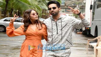 Photos: Ayushmann Khurrana and Nushrat Bharucha snapped promoting their film Dream Girl
