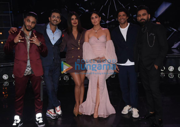photos cast of the sky is pink promote their film on the sets of dance india dance 4