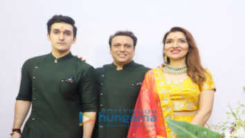 Photos: Govinda snapped with his family during Ganpati puja at his residence