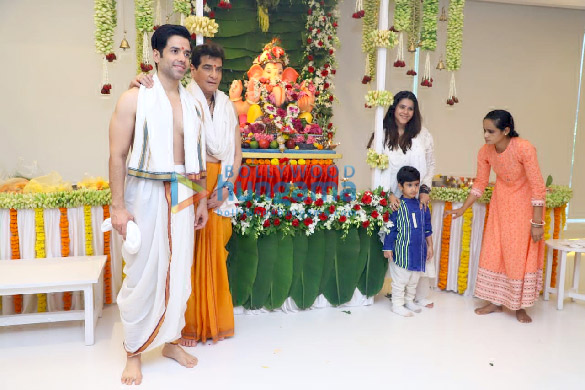 Photos: Jeetendra and Tusshar Kapoor snapped during Ganpati puja at their residence Photos: Jeetendra and Tusshar Kapoor snapped during Ganpati puja at their residence