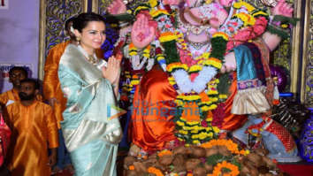Photos: Kangana Ranaut snapped at Andheri Cha Raja darshan