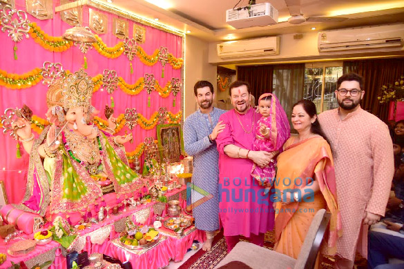 Photos: Neil Nitin Mukesh snapped with his family during Ganpati puja at his residence