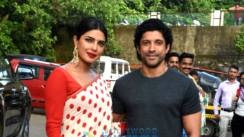 Photos: Priyanka Chopra Jonas and Farhan Akhtar snapped promoting their film The Sky Is Pink
