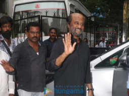 Photos: Rajinikanth spotted on location of a shoot in Bandra