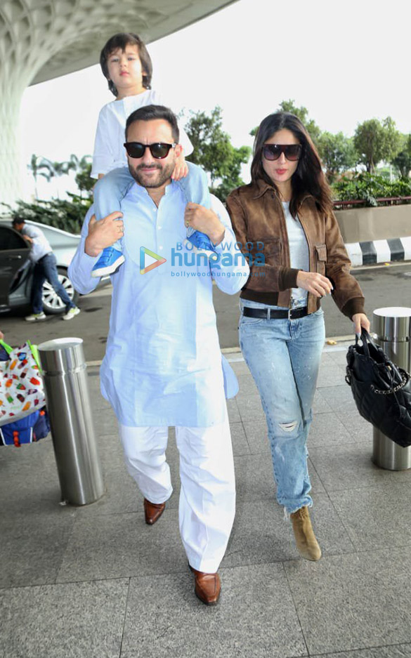 Photos Saif Ali Khan, Taimur Ali Khan, Kareena Kapoor Khan and others snapped at the airport