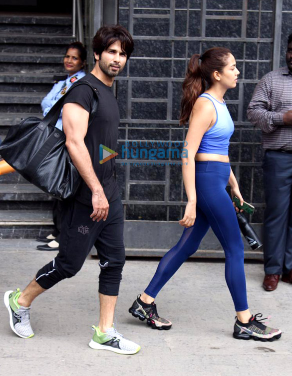 Photos: Shahid Kapoor and Mira Rajput snapped at the gym in Juhu