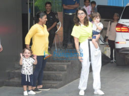 Photos: Sunny Leone snapped with her kids at play school in Juhu