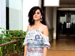 Photos: Taapsee Pannu and Bhumi Pednekar snapped promoting their film Saand Ki Aankh