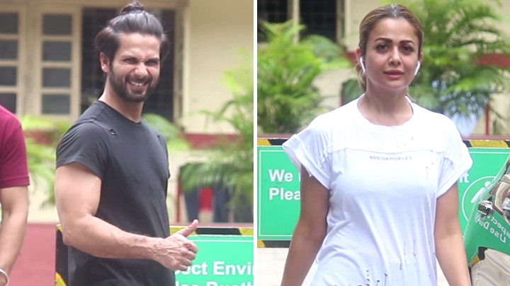Shahid Kapoor and Amrita Arora spotted after gym session