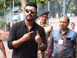 Arjun Kapoor, Paresh Rawal and Sherlyn Chopra cast vote in Mumbai