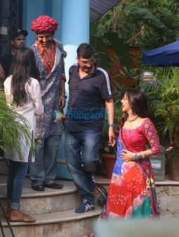 on the sets of the movie Bhool Bhulaiyaa 2