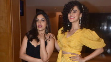 Bhumi Pednekar and Taapsee Pannu snapped promoting their film Saand Ki Aankh at Sun N Sand Hotel in Juhu